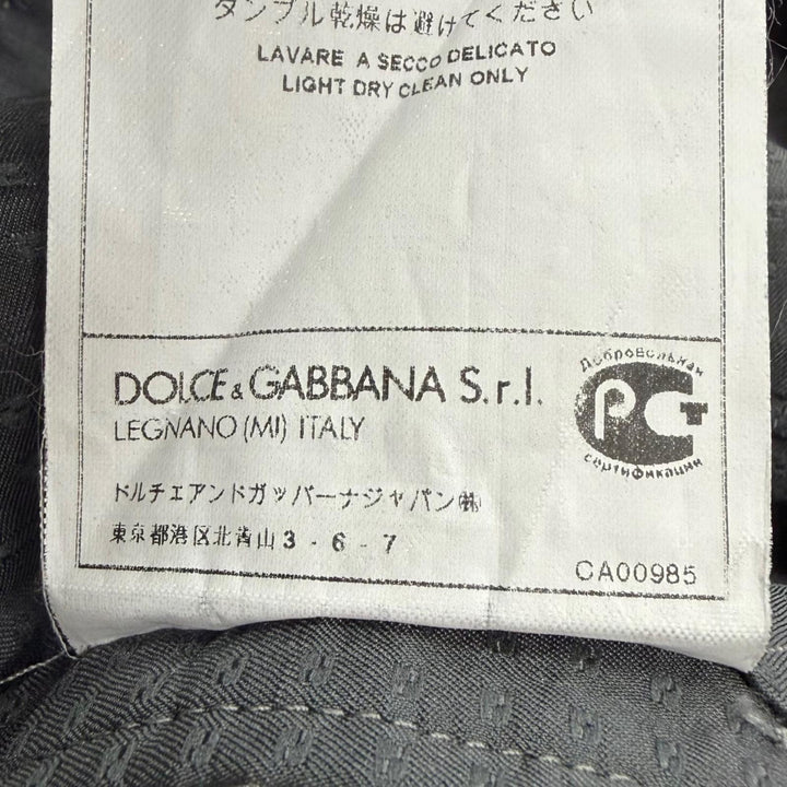 極美品▼DOLCE&amp;GABBANA ドルチェ＆ガッバーナ ウール シルク 3ピース セットアップ シングルスーツ グレー 48 イタリア製 正規品 メンズ