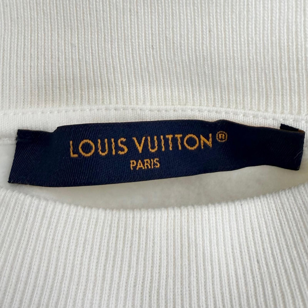 極美品□LOUIS VUITTON ルイヴィトン 24SS コットン Malletier International LVサークルロゴ金具 スウェット S イタリア製 正規品