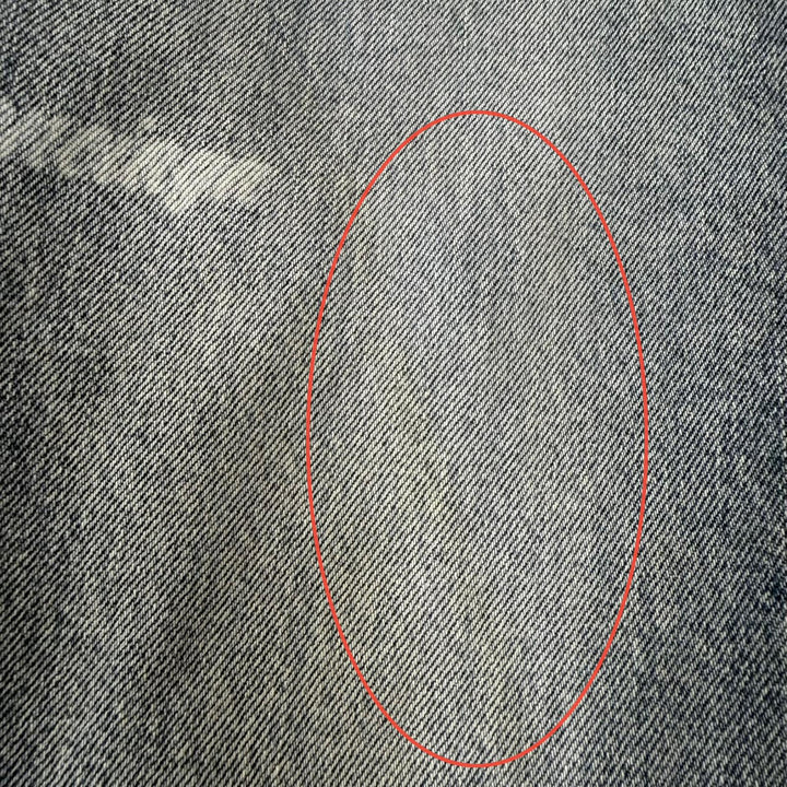 美品★BALENCIAGA バレンシアガ 2023年製 745094 コットン100％ ダメージ加工 ロゴ総柄 ボタンフライ デニムパンツ 28 正規品 メンズ可