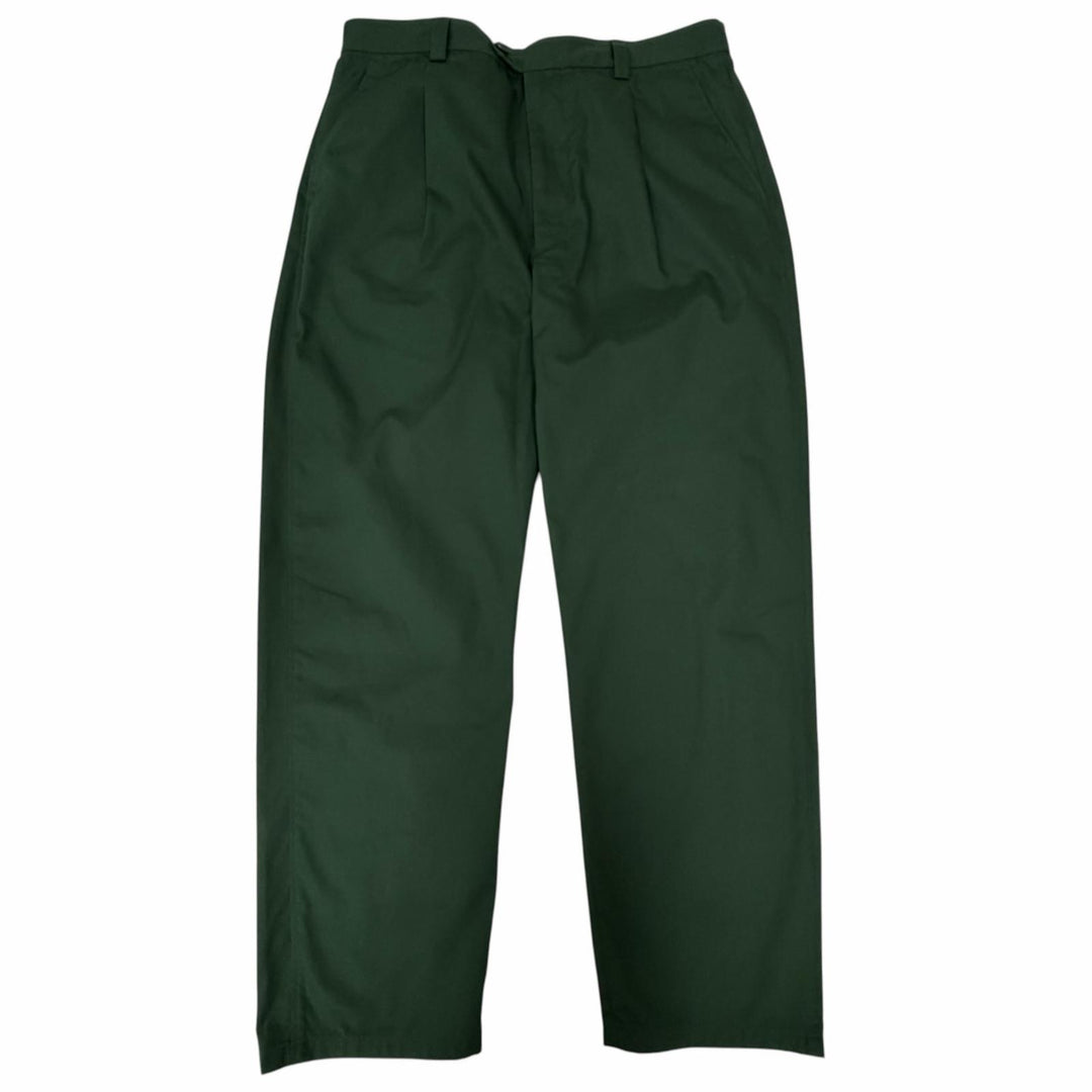 美品□PRADA プラダ 2024年製 SGC629/SPH421 ブルゾンジャケット トラウザーズ セットアップ グリーン JK48/PT50 イタリア製 正規品