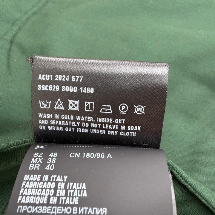 美品□PRADA プラダ 2024年製 SGC629/SPH421 ブルゾンジャケット トラウザーズ セットアップ グリーン JK48/PT50 イタリア製 正規品