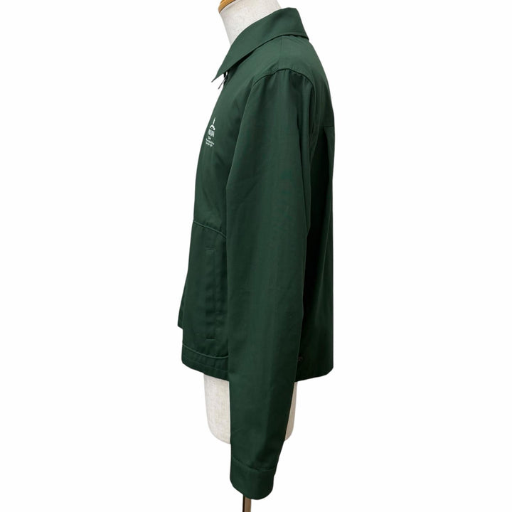 美品□PRADA プラダ 2024年製 SGC629/SPH421 ブルゾンジャケット トラウザーズ セットアップ グリーン JK48/PT50 イタリア製 正規品