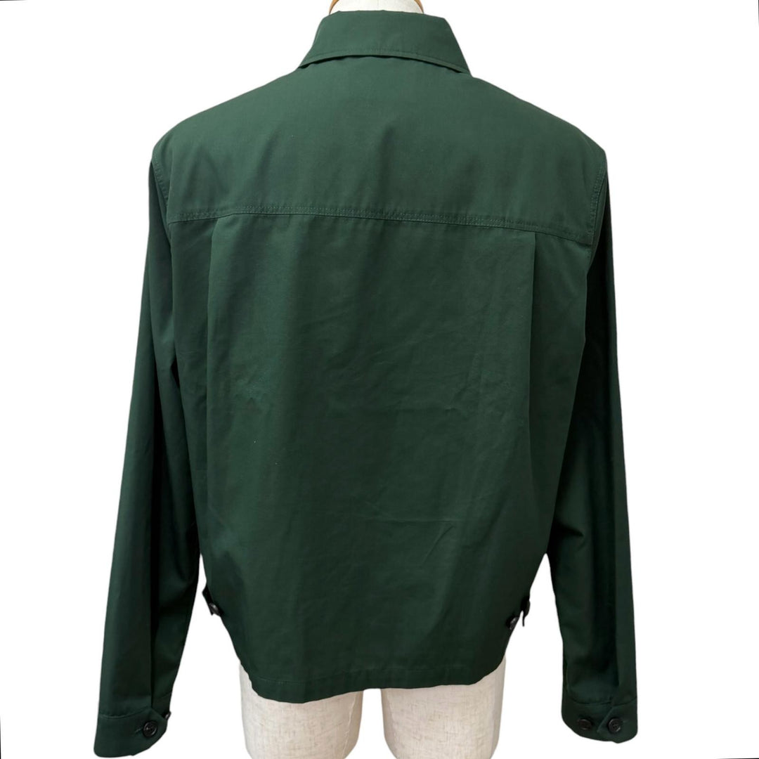 美品□PRADA プラダ 2024年製 SGC629/SPH421 ブルゾンジャケット トラウザーズ セットアップ グリーン JK48/PT50 イタリア製 正規品