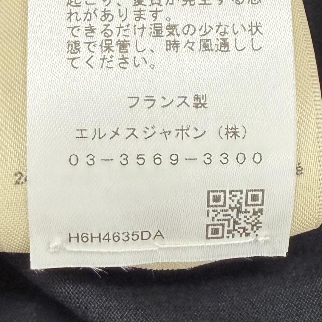 極美品★HERMES エルメス 26AW 6H4635DA タピドゥセル コットン100％ 半袖Ｔシャツ ダークネイビー FR 40 フランス製 正規品 レディース