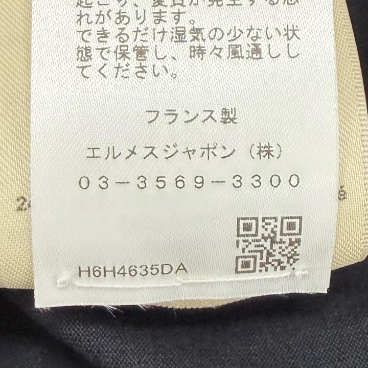 極美品★HERMES エルメス 26AW 6H4635DA タピドゥセル コットン100％ 半袖Ｔシャツ ダークネイビー FR 40 フランス製 正規品 レディース