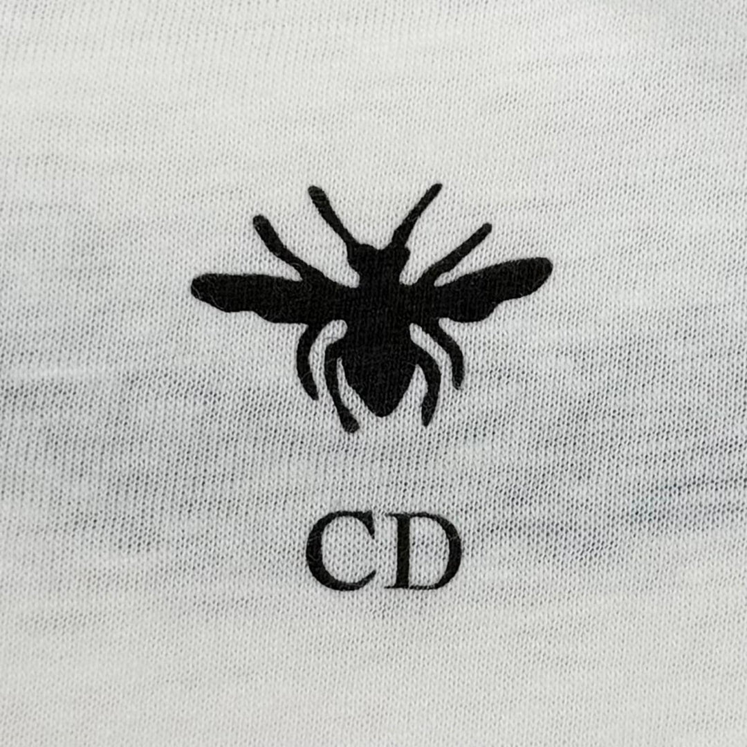 極美品★Christian Dior クリスチャンディオール 453T40A4554 コットン リネン混 MISS DIOR ロゴプリント 半袖Ｔシャツ XS 伊製 正規品
