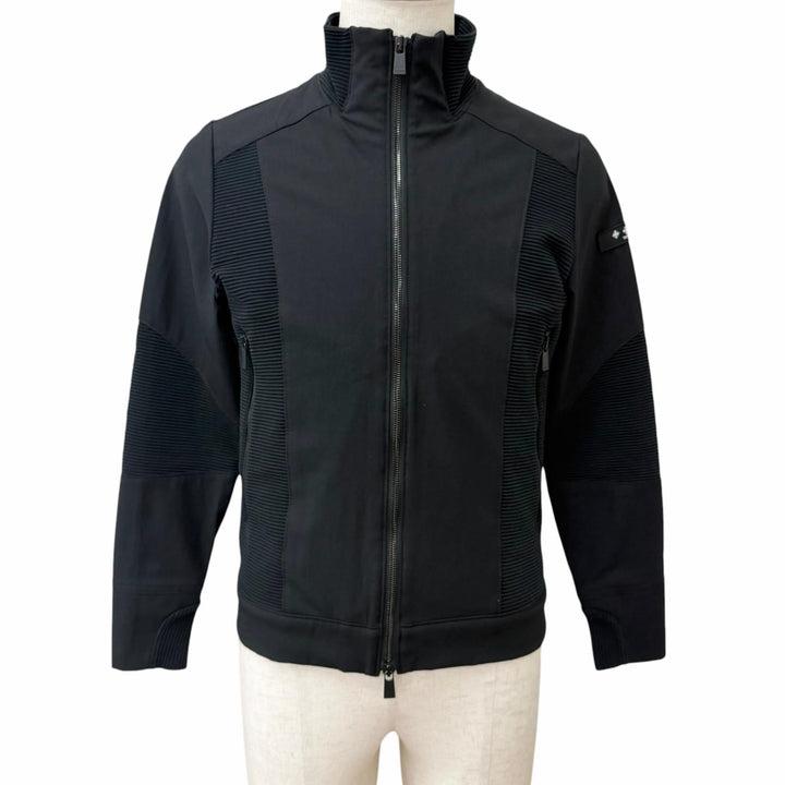 美品□TATRAS タトラス 2023年製 MTSE23S8067-L VARESE ヴァレーゼ ロゴワッペン WZIP ブルゾン ブラック 01 ポーランド製 正規品 メンズ