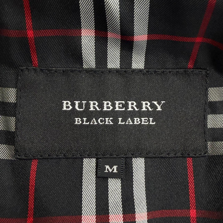 美品□BURBERRY BLACK LABEL バーバリーブラックレーベル BMP20-511-18 裏チェック柄 ダブルライダース レザージャケット M 正規品