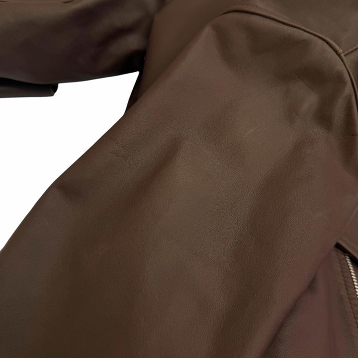 美品□BURBERRY BLACK LABEL バーバリーブラックレーベル BMP20-511-18 裏チェック柄 ダブルライダース レザージャケット M 正規品