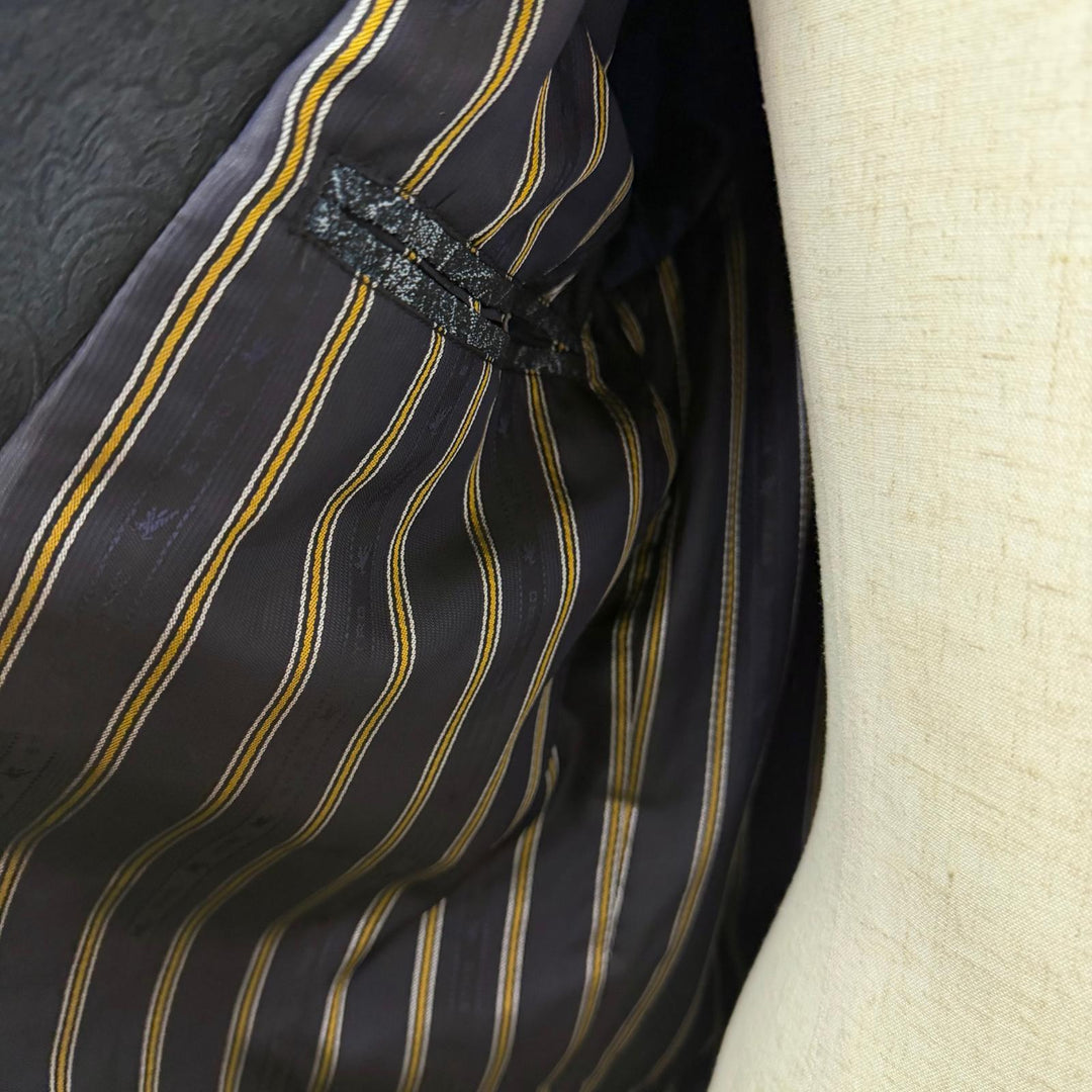 未使用品□ETRO エトロ 26SS 261-MRBA0094-99TJS87 ペイズリー ジャガード ステンカラーコート ダークネイビー S 正規品 ハンガー付き