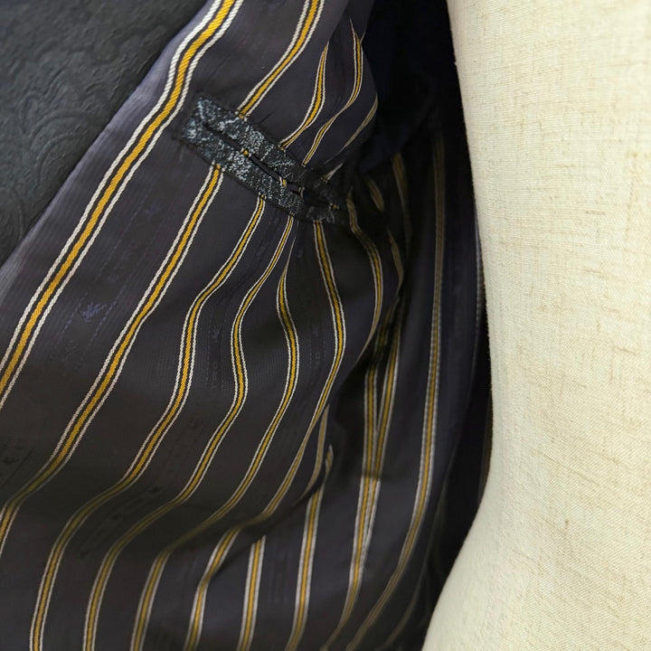 未使用品□ETRO エトロ 26SS 261-MRBA0094-99TJS87 ペイズリー ジャガード ステンカラーコート ダークネイビー S 正規品 ハンガー付き