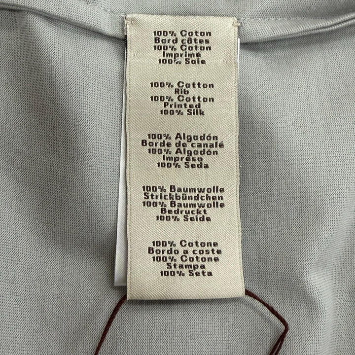 未使用品▼HERMES エルメス 25SS 557900HA L’Instruction du Roy シルク切替 クルーネック ショート 半袖Ｔシャツ グレー S 正規品 箱付