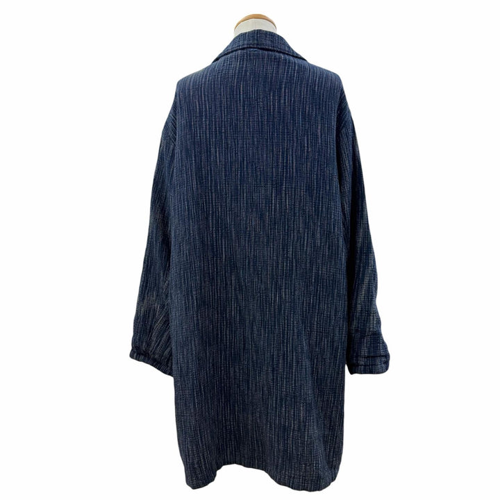 極美品▼PORTER CLASSIC ポータークラシック KASURI COAT 10周年記念限定 シングルチェスターコート ブルー 3 日本製 正規品 メンズ