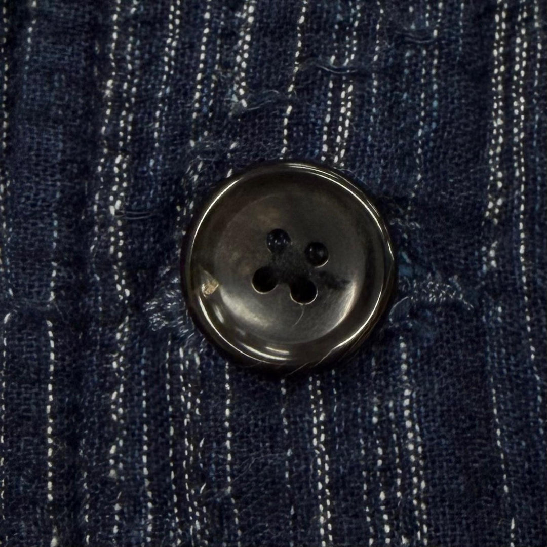 極美品▼PORTER CLASSIC ポータークラシック KASURI COAT 10周年記念限定 シングルチェスターコート ブルー 3 日本製 正規品 メンズ