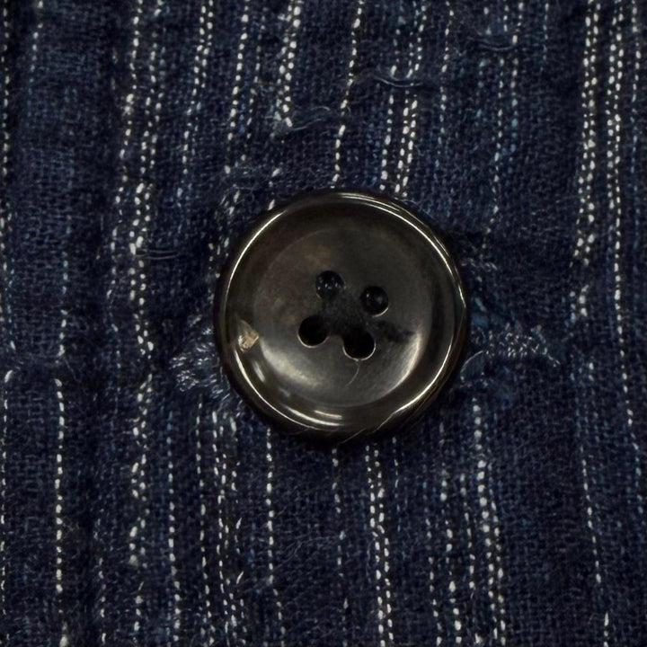 極美品▼PORTER CLASSIC ポータークラシック KASURI COAT 10周年記念限定 シングルチェスターコート ブルー 3 日本製 正規品 メンズ