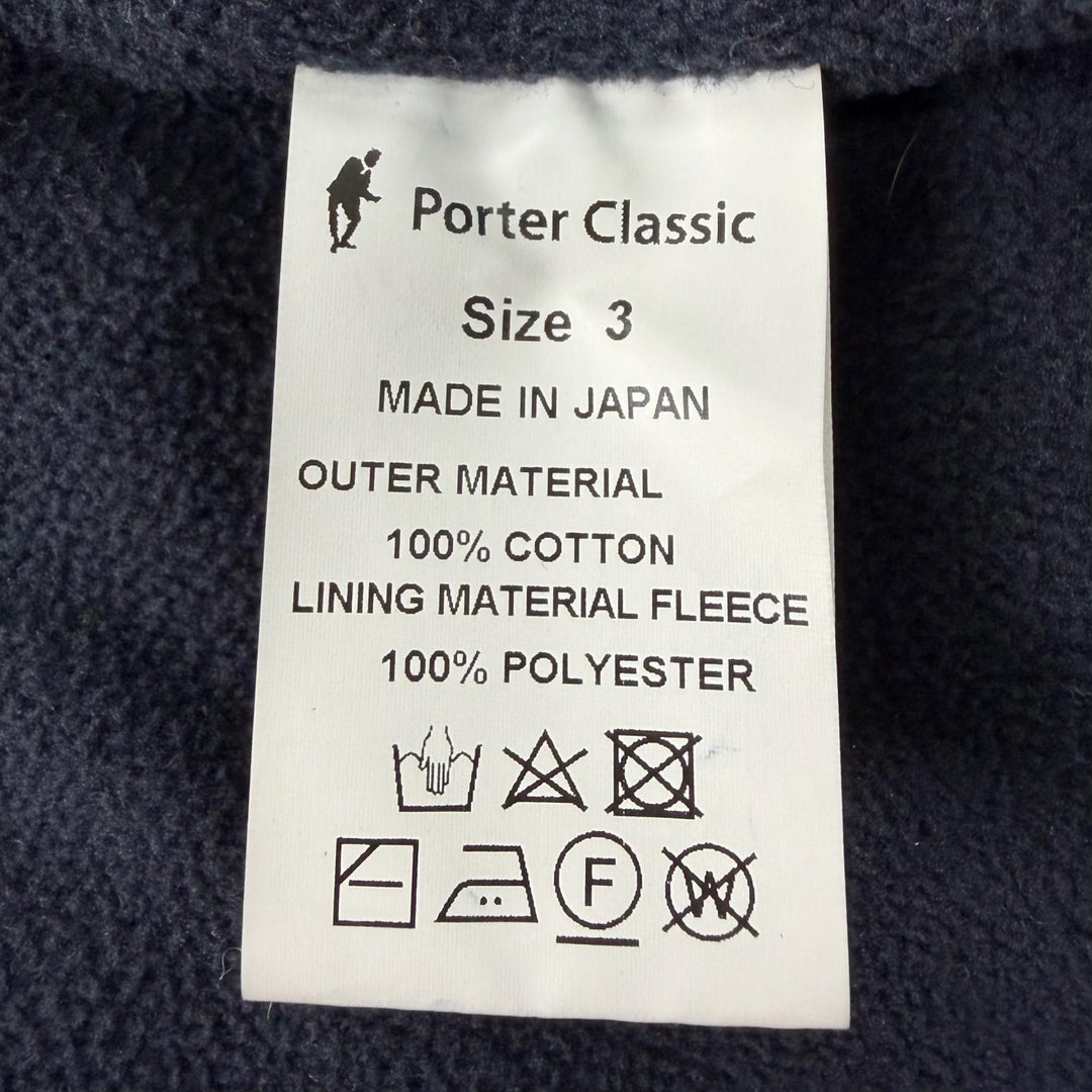 極美品▼PORTER CLASSIC ポータークラシック KASURI COAT 10周年記念限定 シングルチェスターコート ブルー 3 日本製 正規品 メンズ