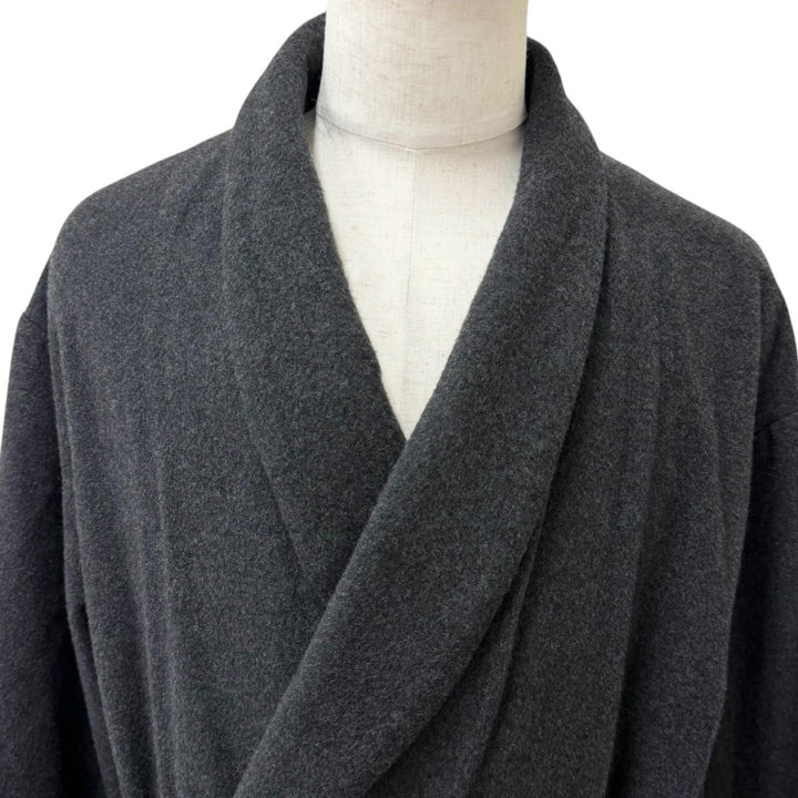 極美品□PORTER CLASSIC ポータークラシック カシミヤ100％ ベルテッド ロング ガウンコート チャコールグレー 3 日本製 正規品 メンズ