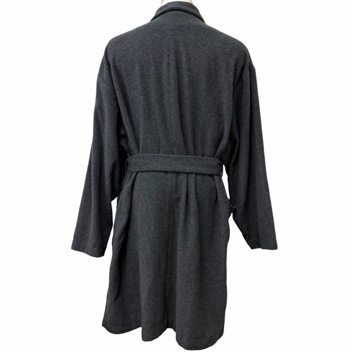 極美品□PORTER CLASSIC ポータークラシック カシミヤ100％ ベルテッド ロング ガウンコート チャコールグレー 3 日本製 正規品 メンズ