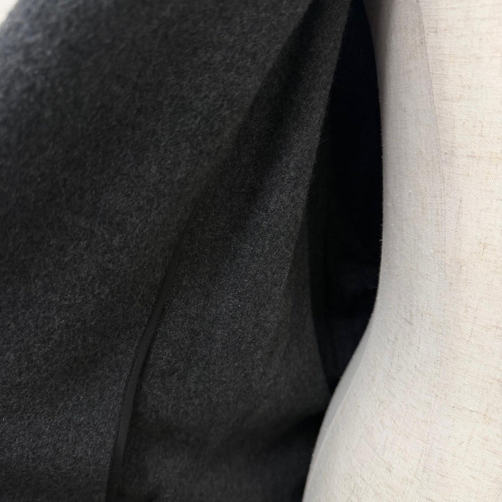 極美品□PORTER CLASSIC ポータークラシック カシミヤ100％ ベルテッド ロング ガウンコート チャコールグレー 3 日本製 正規品 メンズ