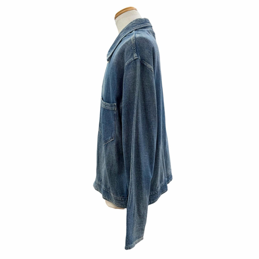 極美品▼PORTER CLASSIC ポータークラシック AFRICAN COTTON CLEAR JACKET コットン デニムジャケット ブルー 3 日本製 正規品 メンズ