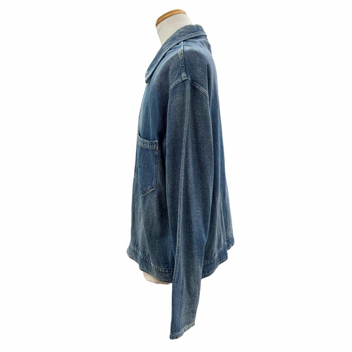 極美品▼PORTER CLASSIC ポータークラシック AFRICAN COTTON CLEAR JACKET コットン デニムジャケット ブルー 3 日本製 正規品 メンズ
