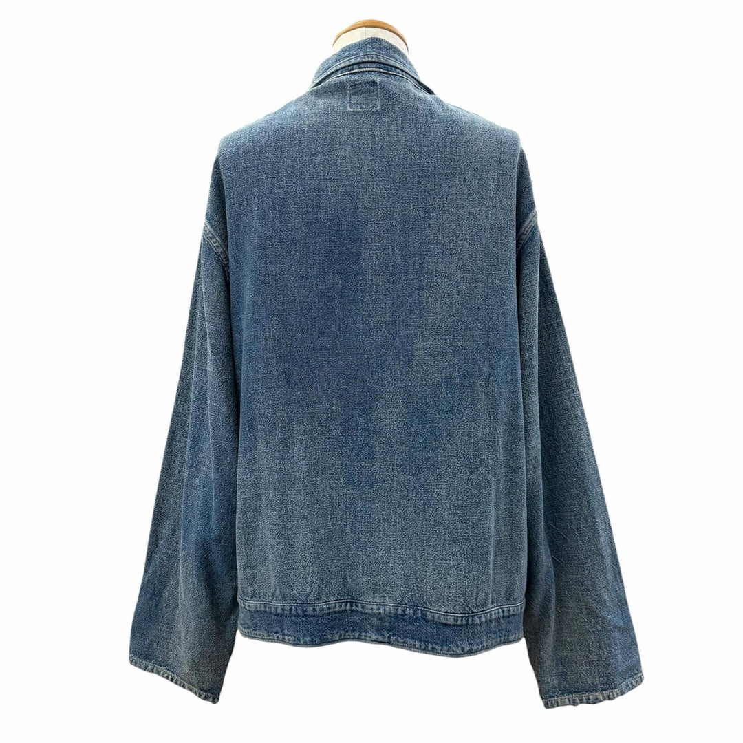 極美品▼PORTER CLASSIC ポータークラシック AFRICAN COTTON CLEAR JACKET コットン デニムジャケット ブルー 3 日本製 正規品 メンズ