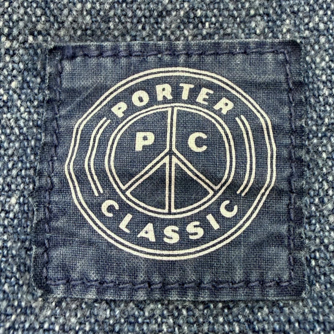 極美品▼PORTER CLASSIC ポータークラシック AFRICAN COTTON CLEAR JACKET コットン デニムジャケット ブルー 3 日本製 正規品 メンズ
