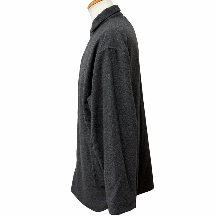 極美品□PORTER CLASSIC ポータークラシック CASHMERE SHIRT JACKET カシミヤ100％ シャツジャケット グレー 2 日本製 正規品 メンズ