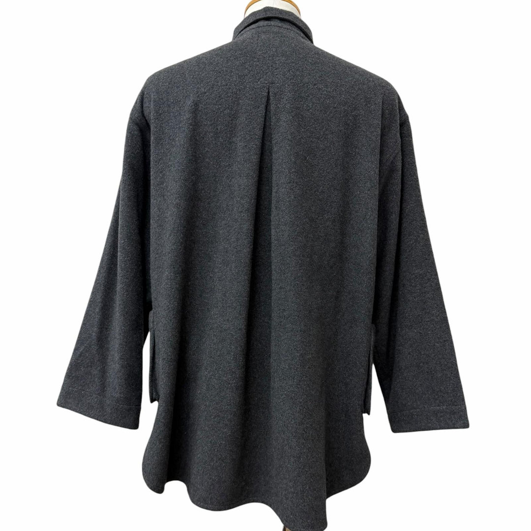 極美品□PORTER CLASSIC ポータークラシック CASHMERE SHIRT JACKET カシミヤ100％ シャツジャケット グレー 2 日本製 正規品 メンズ