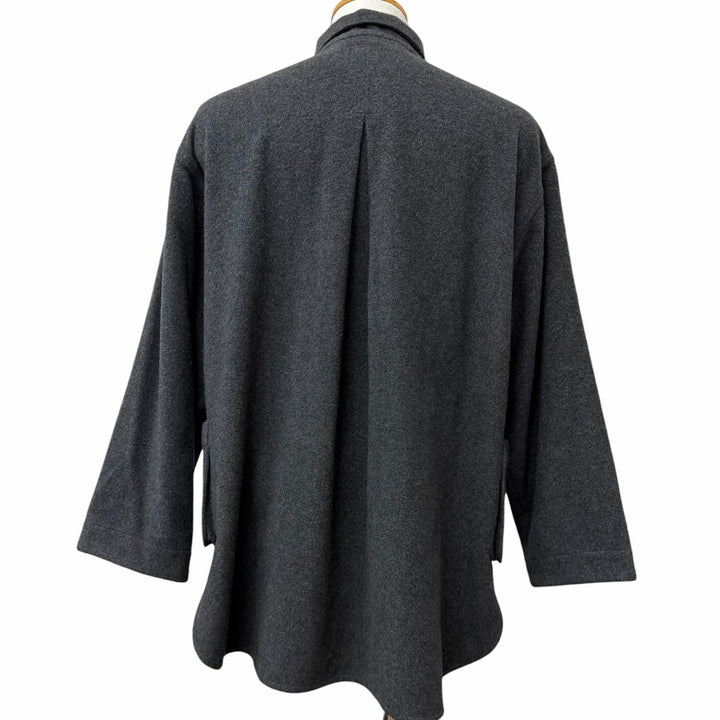 極美品□PORTER CLASSIC ポータークラシック CASHMERE SHIRT JACKET カシミヤ100％ シャツジャケット グレー 2 日本製 正規品 メンズ