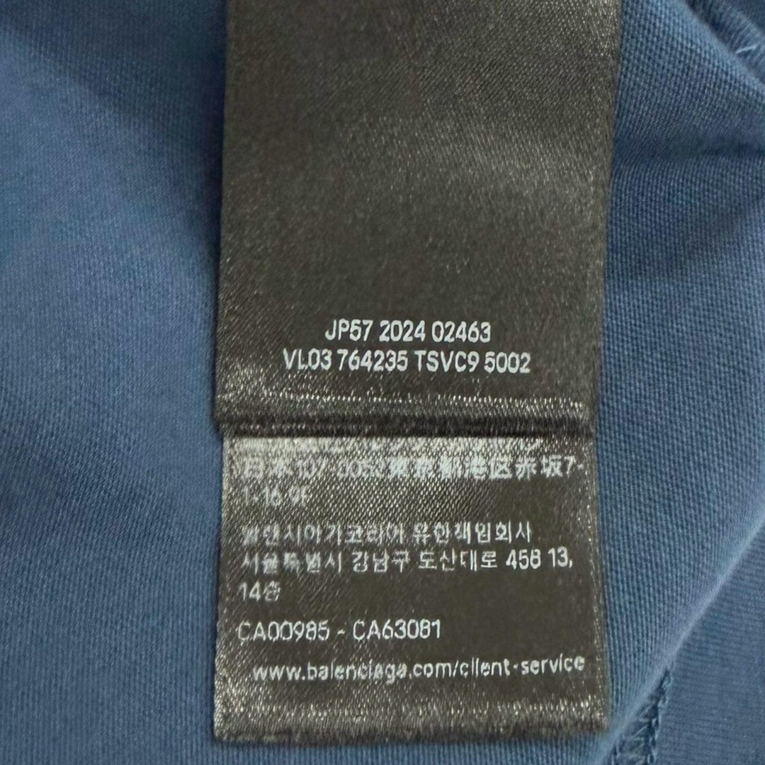 極美品□BALENCIAGA バレンシアガ 2024年製 764235 LAUREL CLASSIC MEDIUM FIT T-SHIRT 半袖Ｔシャツ M ポルトガル製 正規品