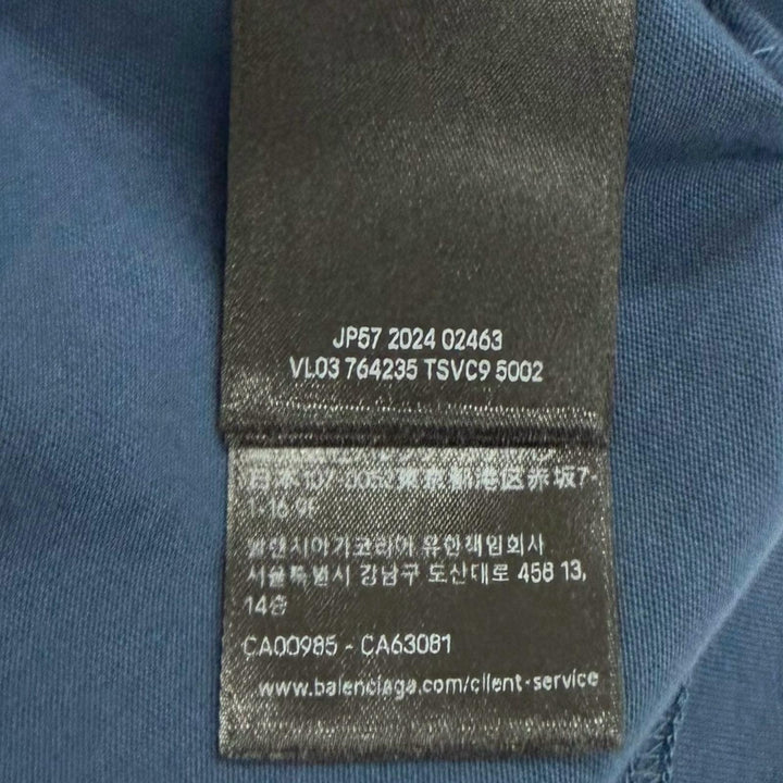 極美品□BALENCIAGA バレンシアガ 2024年製 764235 LAUREL CLASSIC MEDIUM FIT T-SHIRT 半袖Ｔシャツ M ポルトガル製 正規品
