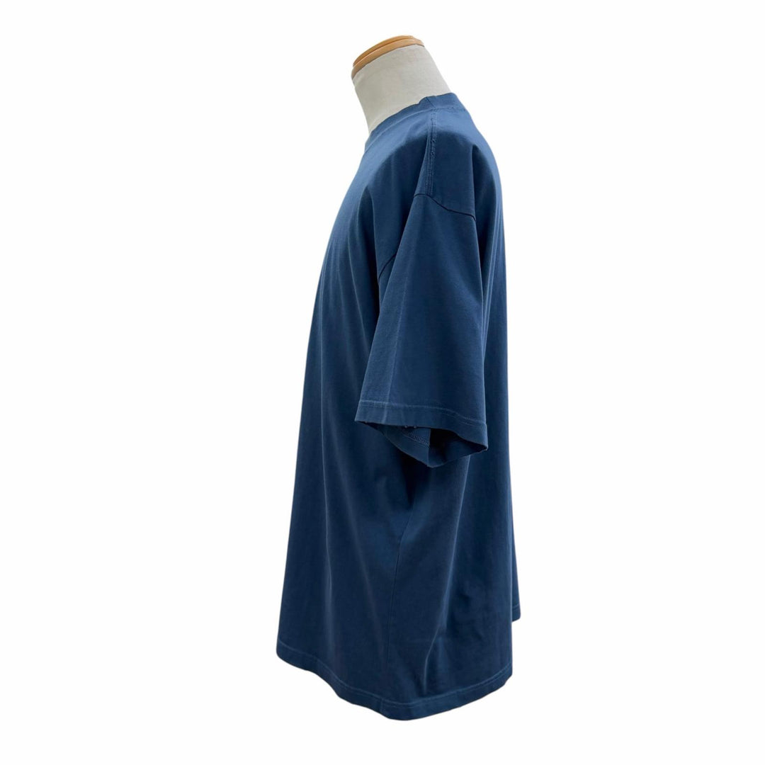 極美品▼BALENCIAGA バレンシアガ 2024年製 764235 LAUREL CLASSIC MEDIUM FIT T-SHIRT ダメージ加工 ロゴ刺繍 半袖Ｔシャツ S 正規品