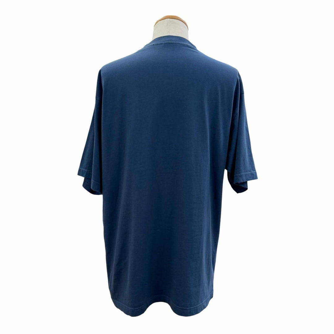 極美品▼BALENCIAGA バレンシアガ 2024年製 764235 LAUREL CLASSIC MEDIUM FIT T-SHIRT ダメージ加工 ロゴ刺繍 半袖Ｔシャツ S 正規品