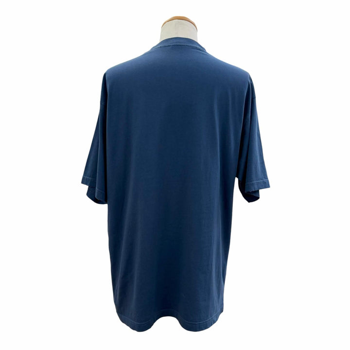 極美品▼BALENCIAGA バレンシアガ 2024年製 764235 LAUREL CLASSIC MEDIUM FIT T-SHIRT ダメージ加工 ロゴ刺繍 半袖Ｔシャツ S 正規品