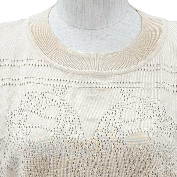 極美品★HERMES エルメス 23SS 3E2617D9 BRIDES de GALA 式典用馬勒 シルク ナイロン混 サマーニット ベスト トップス IT 42 正規品