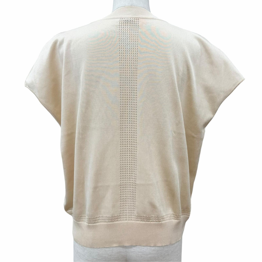 極美品★HERMES エルメス 23SS 3E2617D9 BRIDES de GALA 式典用馬勒 シルク ナイロン混 サマーニット ベスト トップス IT 42 正規品