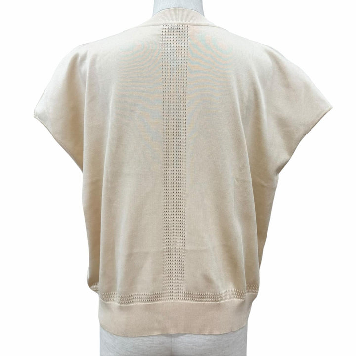 極美品★HERMES エルメス 23SS 3E2617D9 BRIDES de GALA 式典用馬勒 シルク ナイロン混 サマーニット ベスト トップス IT 42 正規品