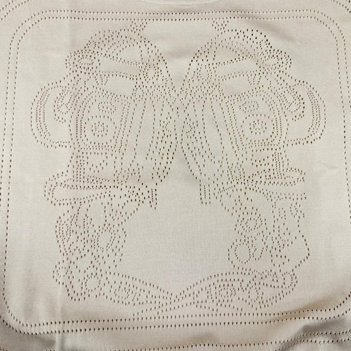 極美品★HERMES エルメス 23SS 3E2617D9 BRIDES de GALA 式典用馬勒 シルク ナイロン混 サマーニット ベスト トップス IT 42 正規品