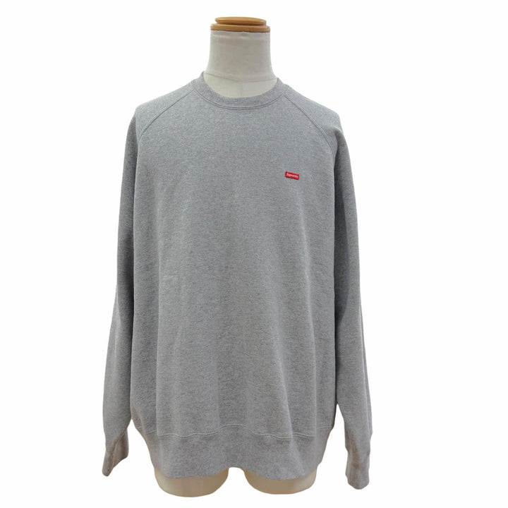 美品▼Supreme シュプリーム 24SS Small Box Raglan Crewneck スモールボックスロゴ プルオーバー スウェット グレー L カナダ製 正規品