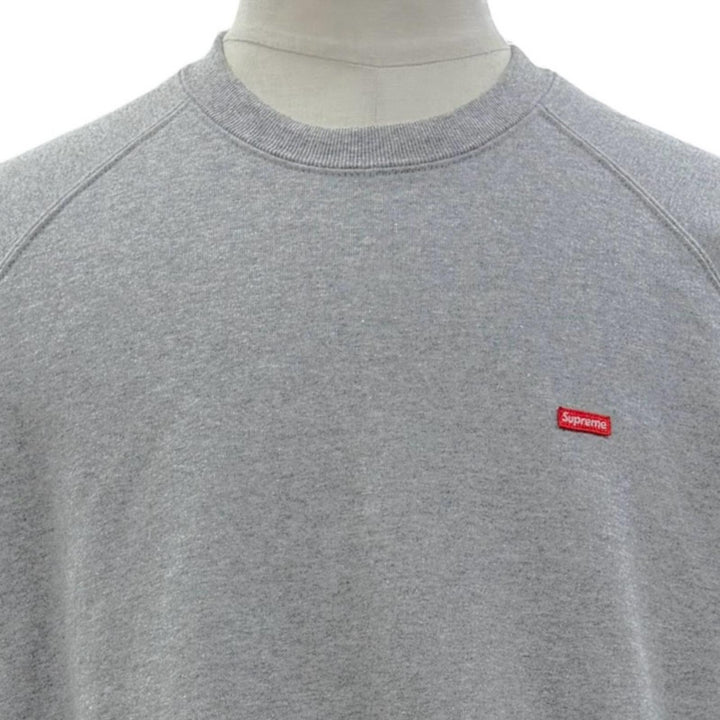 美品▼Supreme シュプリーム 24SS Small Box Raglan Crewneck スモールボックスロゴ プルオーバー スウェット グレー L カナダ製 正規品