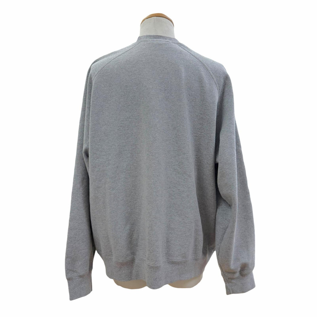 美品▼Supreme シュプリーム 24SS Small Box Raglan Crewneck スモールボックスロゴ プルオーバー スウェット グレー L カナダ製 正規品