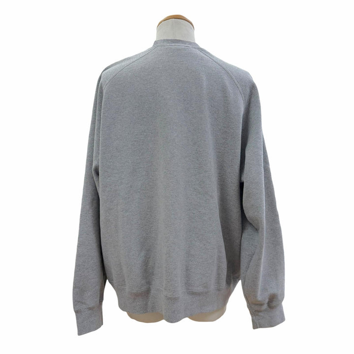 美品▼Supreme シュプリーム 24SS Small Box Raglan Crewneck スモールボックスロゴ プルオーバー スウェット グレー L カナダ製 正規品