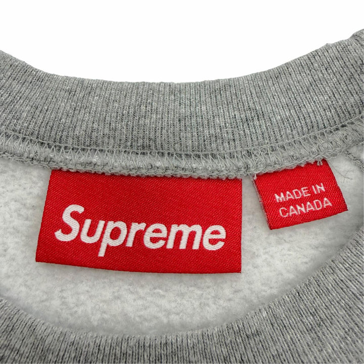 美品▼Supreme シュプリーム 24SS Small Box Raglan Crewneck スモールボックスロゴ プルオーバー スウェット グレー L カナダ製 正規品