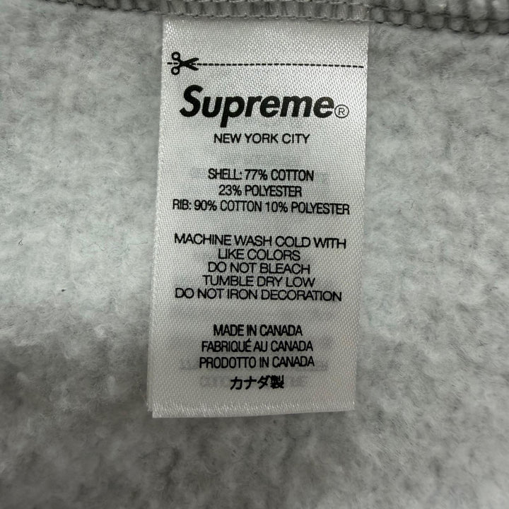 美品▼Supreme シュプリーム 24SS Small Box Raglan Crewneck スモールボックスロゴ プルオーバー スウェット グレー L カナダ製 正規品