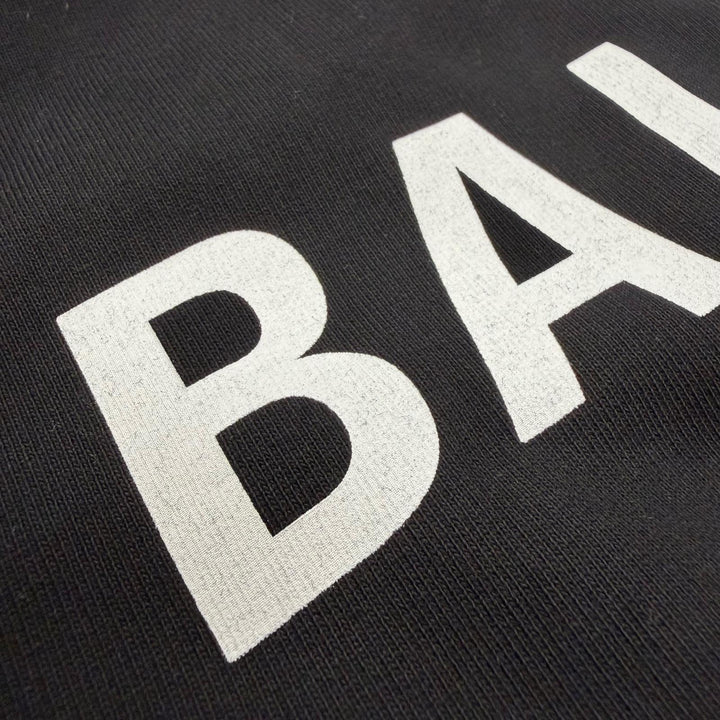 未使用品▼BALENCIAGA バレンシアガ 528351 コットン100% ロゴプリント フーデッド プルオーバー パーカー ブラック S 正規品 メンズ