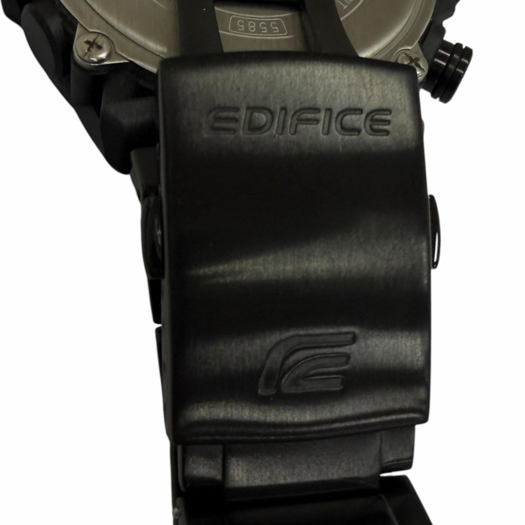 極美品□CASIO EDIFICE カシオ エディフィス EFS-S640YDC-1AJF SOSPENSIONE ソーラークロノグラフ カーボン メタルバンド 腕時計 黒
