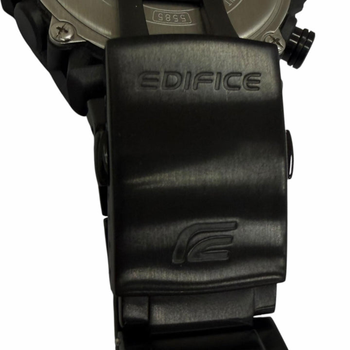 極美品□CASIO EDIFICE カシオ エディフィス EFS-S640YDC-1AJF SOSPENSIONE ソーラークロノグラフ カーボン メタルバンド 腕時計 黒
