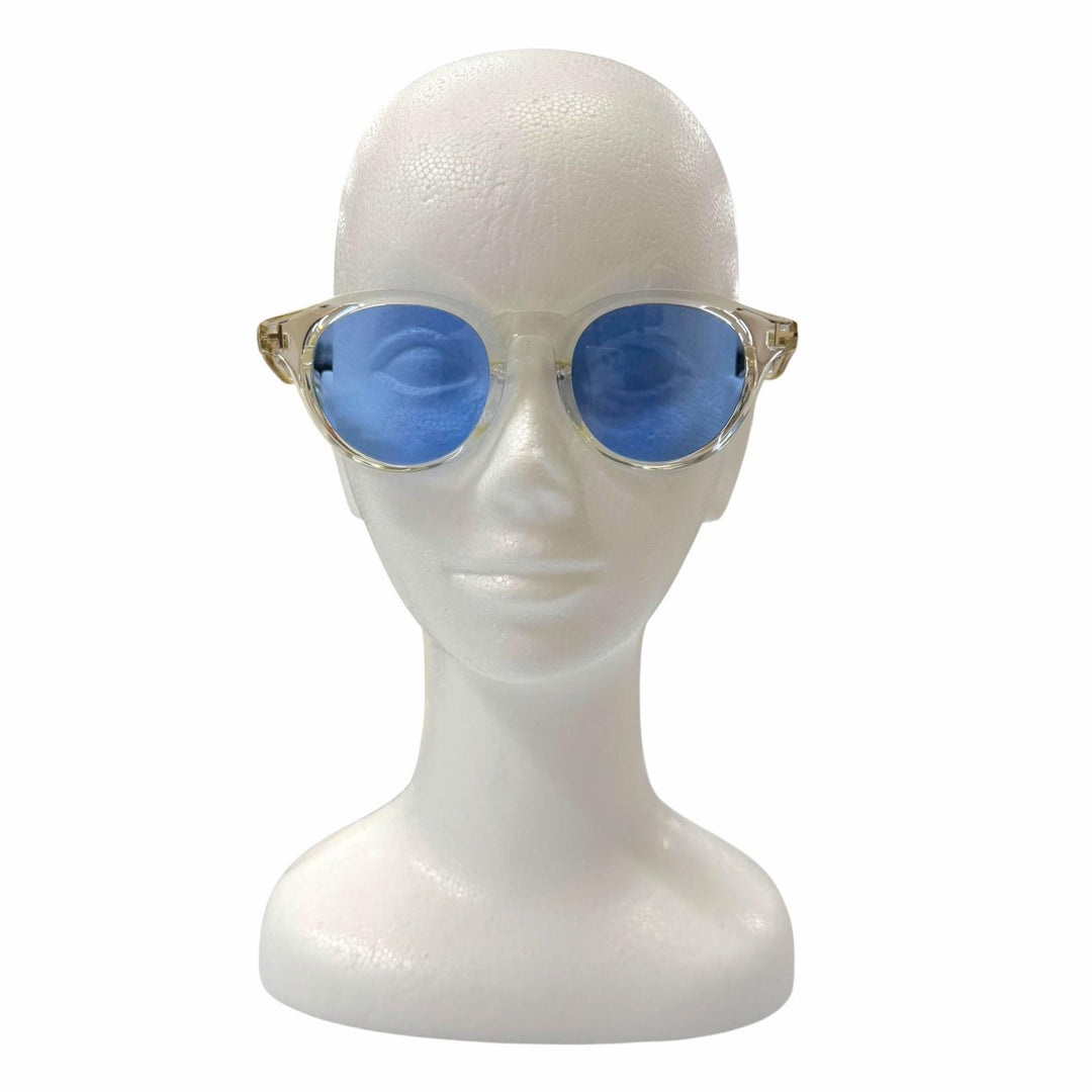 美品▼TOM FORD トムフォード TF1123-D ボストン アイウェア サングラス クリア ゴールド 49□21-145 デモレンズ イタリア製 メンズ
