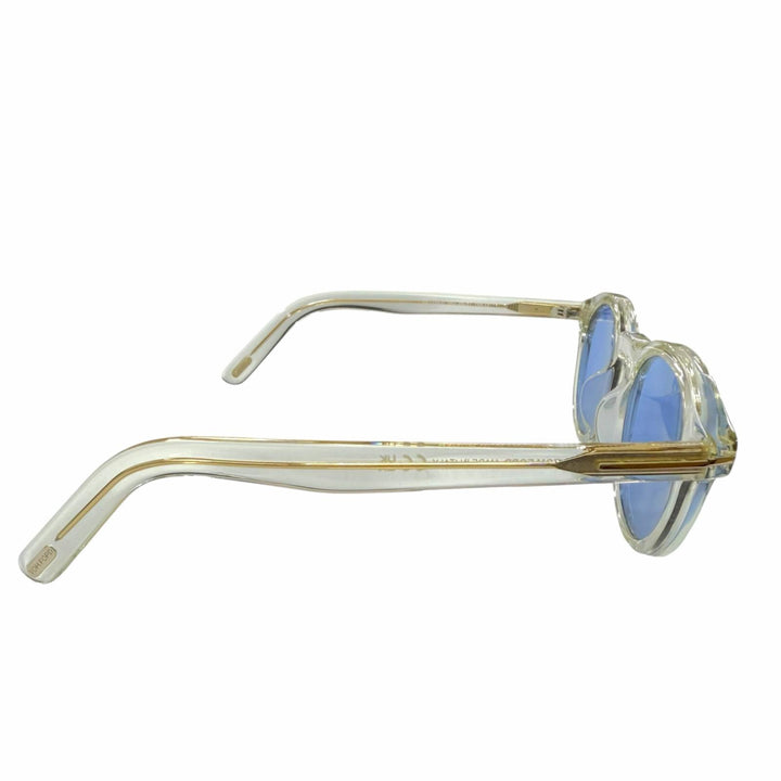 美品▼TOM FORD トムフォード TF1123-D ボストン アイウェア サングラス クリア ゴールド 49□21-145 デモレンズ イタリア製 メンズ